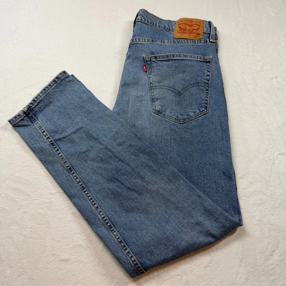 Levi's 502 Regular Taper Mens W36‎ L34 Blue Good Medium Wash Denim Jeans